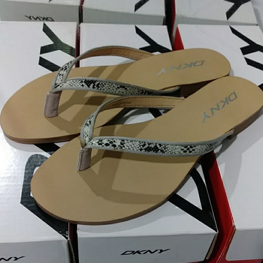 Dkny Snake Print Pu Leather Women's Sandals 👡